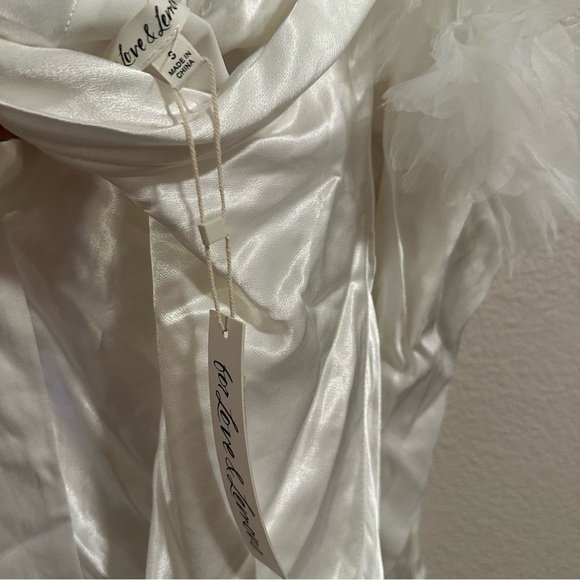 NWT | For Love & Lemons Mila Mini Bridal Dress Small with Removeable Sleeves - Picture 11 of 11